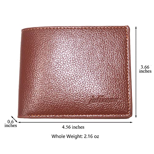 Slim Wallet for Men with Money Clip, Minimalist Wallet with Zipper Coin Purse, Bifold Mens Wallets with Credit Card Holder, PU Leather Men's Wallet, Carteras Para Hombres (Brown) - color: Brown