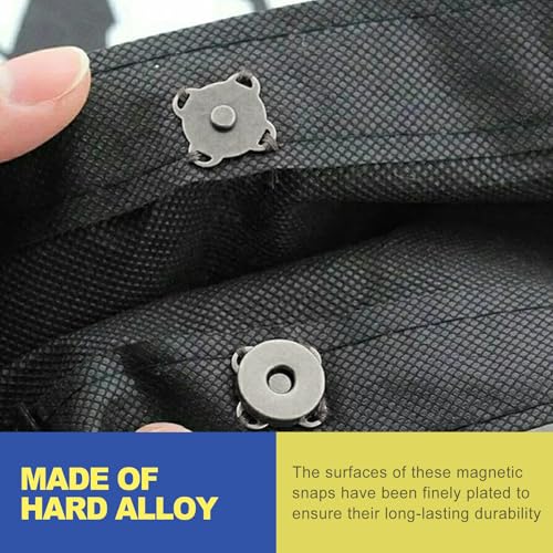 CepuXozi 14mm Silver Sew On Magnetic Snap Buttons, Strong Heavy Duty Magnetic Closures Clasps, Hidden Purse Snaps for Handbags Totes Leather Clothes, DIY Craft Scrapbooking Bag Making Accessories