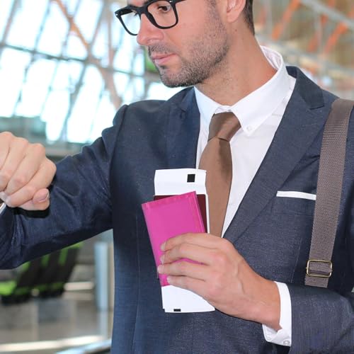 Men’s Nylon Trifold Wallet with 6 Page Wallet Insert, Ultra Thin and Security Wallet with ID Window for Card Cash Holder, Modern Fashion Purse Gifts for Teen Boys Men Women -Rose - color: 24017 Rose