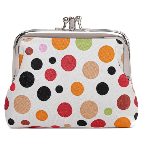 Cute Floral Buckle Coin Purses Vintage Pouch Kiss-lock Change Purse Wallets… - color: 07