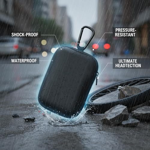 Earbud Case Portable EVA Storage Bag Cell Phone Accessories Organizer with Carabiner for Wired/Wireless Earphone, Earbud, Earpieces, SD Memory Card, Camera Chips, Tech Pouch, Rectangle, Black - color: D1-Black