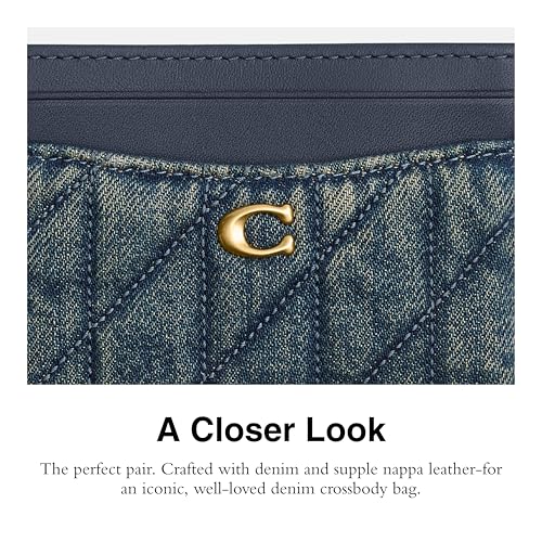Coach Essential Card Case - color: Loved Denim Dark Indigo