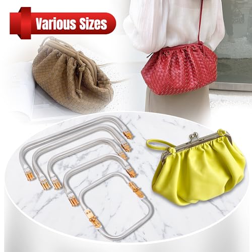 YTKavq 7" Metal Purse Frame, Heavy Duty Kiss Lock Clasp, 2pcs for DIY Bag - size: 7"