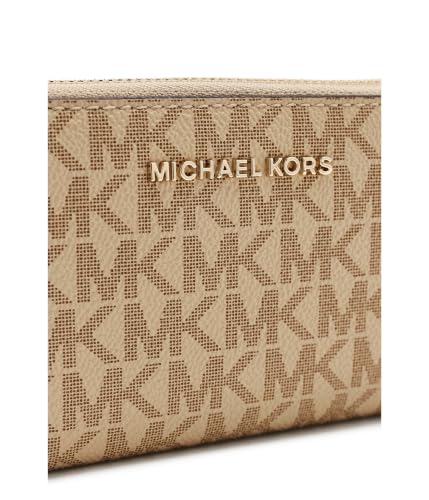 Michael Kors, Womens, Jet Set Small Zip Around Card Case, Khaki, One Size - color: Khaki