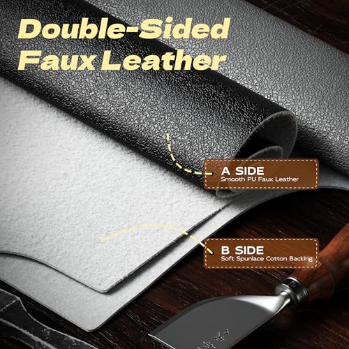 Marine Vinyl Fabric Faux Leather Upholstery, 1mm Thick, Waterproof & UV Resistant, Cotton Backing, Boat, Automotive, Crafting & Outdoor Pleather – 108" x 54" (3 YD), Black - color: Black, size: 3YD(108"x 54")-Folded