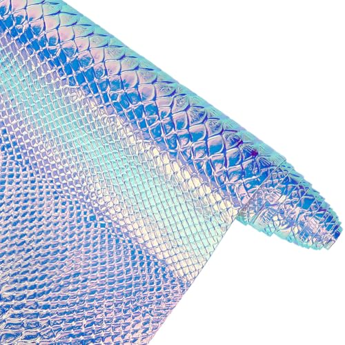 53 x 11.8 Inch Synthetic Vinyl Fabric Light Purple Embossed Snake Skin PU Leather Sheets Snake Textured Holographic Glossy Mirrored Faux Leather Rolls for DIY Crafts Making Furniture Cover - color: Light Purple