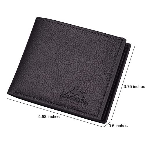 Slim Wallet for Men with Coin Purse, Minimalist Wallet with Zipper, Bifold Mens Wallets with Credit Card Holder, PU Leather Men's Wallet with Money Clip, Carteras Para Hombres (COFFEE) - color: COFFEE