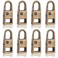 WILLBOND 8Pcs Zips,Bronze | Replacement Pull Tab for Luggage Backpack Jacket, Detachable Metal Slider, Universal Zipper Repair Kit, Fixer Handle - style: Bronze