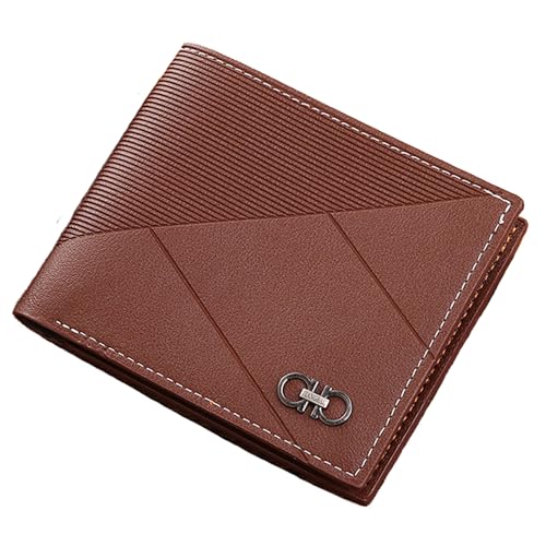 Slim Wallet for Men with Money Clip, Minimalist Wallet with Zipper, Bifold Mens Wallets with Credit Card Holder, PU Leather Men's Wallet with Coin Purse, Carteras Para Hombres (Brown d) - color: Brown d