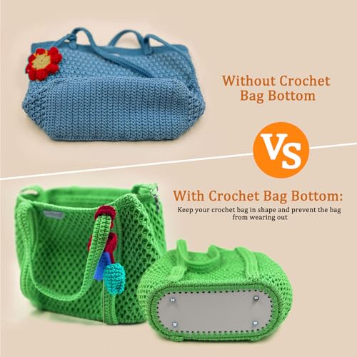 PATIKIL 7.9 x 3.5inch Leather Bag Bottom, 2 Pcs PU Leather Bag Bases Purse Making Knitting Rectangle Crochet Bottom Shaper Pad with Holes Durable for Crochet DIY Handbag Tote, Red - color: Red