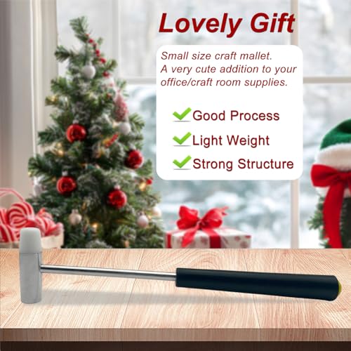 Lightweight Hammer for Book Nook Kits, Woodworking, Small Projects | Little Craft Mallet, Small Hammer for Jewelry Making, Leather, Watch, Home Project - color: Crafting Hammer
