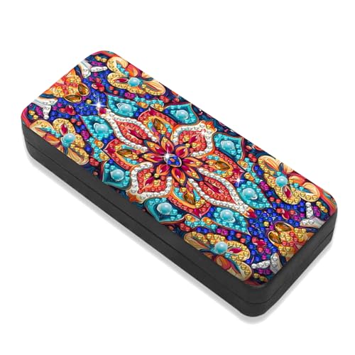 Leatrice Mandala Diamond Art Kits for Adults Diamond Dots Eyeglasses Case - color: Mandala l