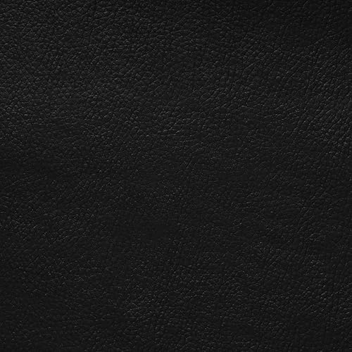 Textured Faux Leather Fabric, Smooth Pebble Grain Vinyl Sheets, Embossed Material, Upholstery, Fashion Apparel, Automotive, DIY and Crafting Pleather - Individual 1 Yard Cut 36"x54" (Black) - color: Black, size: 1 Yard