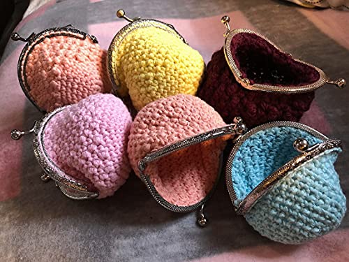 10 PCS 4 Inch Bag Kiss Clasp Lock, Retro Metal Purse Frame, Arch Shape Coin Bag Clasp, Purse Frame Kiss Clasp for DIY Craft Bag Handle Sewing (Silver)