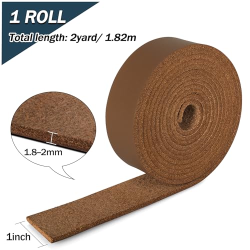 JinRuiKJ Top Grain Leather Strap - 1 Inch Wide 72 Inches Long Light Brown Leather Strips - Very Suitable for DIY Arts & Craft Projects, Traction Ropes, Bag Straps, Furniture Handles - color: Light Brown, size: 1''x72'' (2.5x182cm)