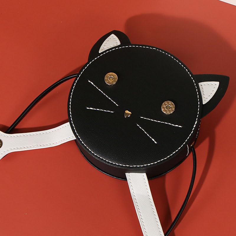 1-Piece DIY Faux Leather Crossbody Bag Kit, Handmade Cat Design – Creative Accessory for Women