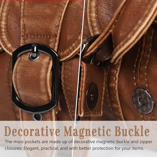 Angel Kiss Hobo Bags for Women Vegan Leather Shoulder Purses and Handbags Ladies Roomy Tote Bags Purse with Crossbody Strap - color: Brown