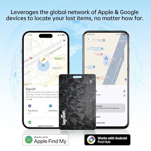 Wallet Tracker Card for iOS & Android,Ultra-Thin IP68 Waterproof