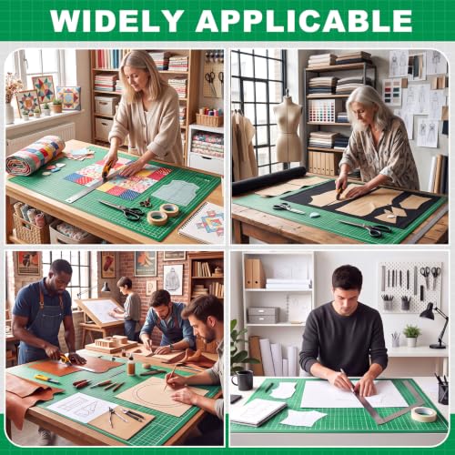 Pangda 1 Pcs 36 x 48 in Large Self Healing Cutting Mat for Sewing, Light - color: Light Green, size: 48"L x 35.8"W, style: White Core