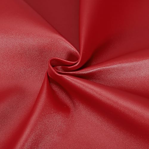 uxcell Marine Vinyl Fabric, 54 Inch 1 Yard Upholstery Faux Leather Soft Waterproof Sheets Fabric for Crafts DIY Sewings Sofa Wallets Handbag Car, Dark Red - color: Dark Red