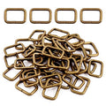 Swpeet 60Pcs 1 Inch / 25mm Heavy Duty Metal Ring Buckle Webbing Belts - color: Bronze, style: Metal Rectangle Ring