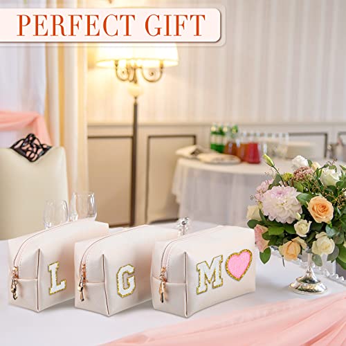 Sanwuta 9 Pcs Makeup Bags Bulk Toiletry Case,Ivory White - color: Ivory White