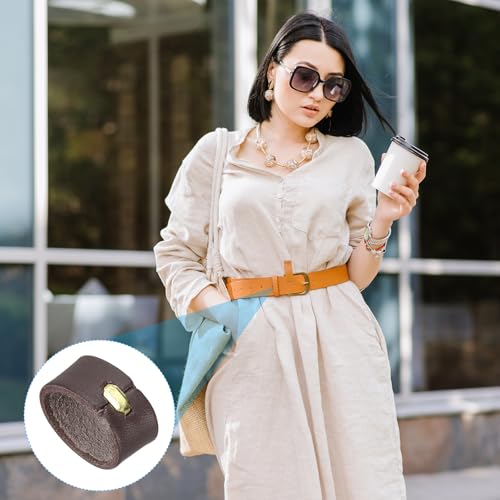 PATIKIL Leather Loop Keeper, Leather Loops Belt Keeper Loops Retainer Straps Replacement, - color: Coffee, size: 0.7"/0.9"