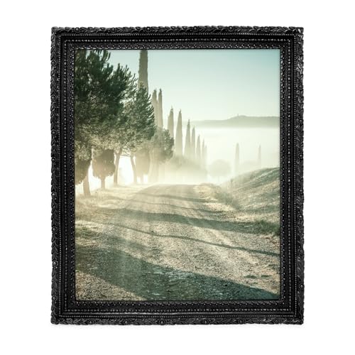 Isaac Jacobs 8x10 Black Vintage Inspired Antique Library Frame | Horizontal & Vertical for Tabletop and Wall Display, Home Decor, Decorative Art Design (8x10, Black) - color: Black, size: 8x10