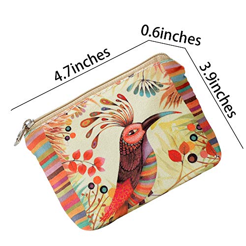 Women and Girls Cute Fashion Coin Purse Wallet Bag Change Pouch Key Holder - color: Color Bird