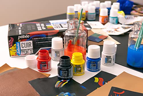 PEBEO - Setacolor Leather - Acrylic Marker for Leather and Leatherette - Customisation Bag, Shoe, Sneaker - Scratch, fold and rub Resistance - Matt/Satin Finish – Extreme Black - color: Extreme Black, style: Matt/Satin