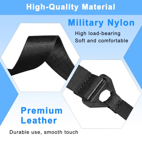 TIMISM Universal Replacement Shoulder Strap with Thicker Lanyard, Black | 59” Adjustable Removable Crossbody Strap, Sturdy Nylon Strap for Tablet iPad Case, Camera, Messenger Bag - size: 1 Strap with Thick Connector