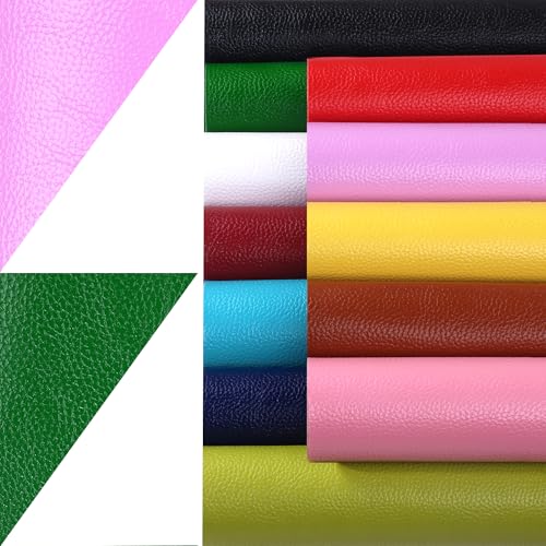 Ramya Faux Leather Sheets Roll 12" X 53"(30cm X 135cm) Upholstery Faux Leather Suitable for Handmade DIY, Earrings, Hair Clips, Sewing Crafts Projects (Red) - color: Red