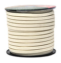 Mandala Crafts 5mm Cream Faux Suede Vegan Leather, Jewelry Making | 50 Yards Durable Flat Leather Strings, Laces & Strips for Bracelets, Necklaces, Braiding, Dream Catchers Supplies & Chokers - color: Cream, size: 5mm 50 Yards