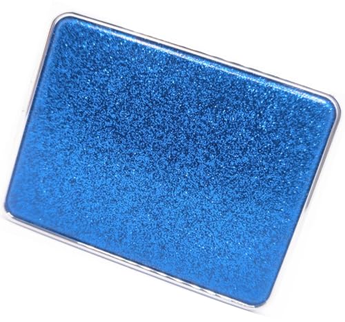 Square Blue Compact Mirror for Women,Small Magnifying Travel Mirror with Glitter,Portable 2 x 1x Magnification Folding Pocket Makeup Mirror Cosmetic Mirror for Gift,Travel Essentials - color: Blue-square