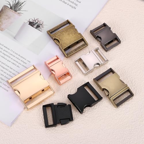 HARFINGTON Metal Quick Side Release Buckles Zinc Adjustable Quick Release Buckle Replacement Snaps Clips Clasps - color: Bronze, size: 5/8"(16.2mm)