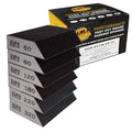 Dura-Gold 4-Sided Hand Sanding Block Sponges with Angled Edge, Variety Pack, Box of 12, Grits 60, 80, 120, 180, 220, 320-3.9" x 2.75" x 1" Wet or Dry Flexible Sandpaper Sand Wood Drywall Metal Paint - style: Variety Pack