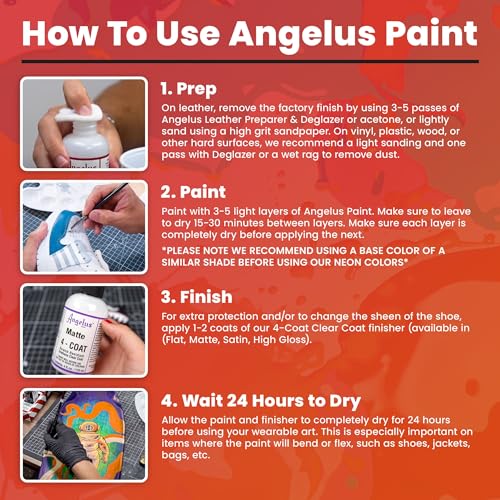 Angelus Acrylic Leather Paint, 1 Fl Oz (Pack of 1), Bone - color: Bone, size: 1 Fl Oz (Pack of 1)