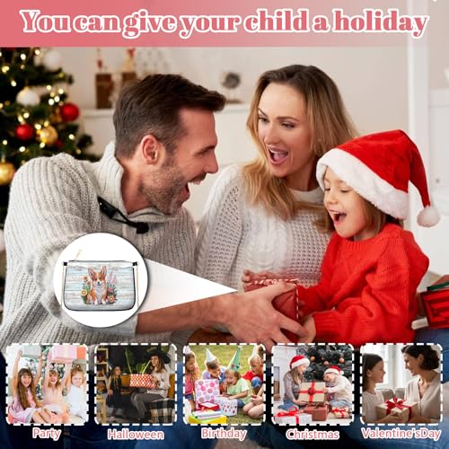 POETRYDRAW 5D DIY Diamond Art Purses Diamond Art Kits for Adults, Flower Puppy Shoulder Makeup Bag Chain Leather Clutch Purse, Holiday Birthday