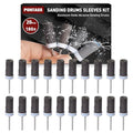 20 Pcs 180 Grit Sanding Drums for Rotary Dremel Tool - size: 180 Grits
