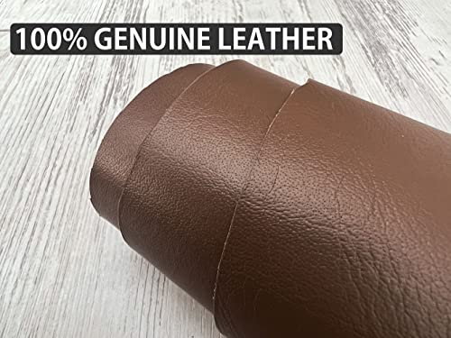 2 Pieces of Dark Brown 14x20 Inch Genuine Leather Pieces Real Cowhide Full Grain Sheets for Crafting Leatherworking Leathercraft Repair Crafts Offcuts TPS13526 - color: 2 Pieces of 14x20 Inch (Dark Brown)