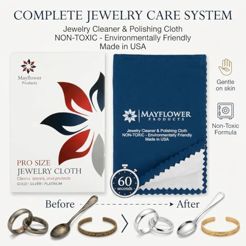 Jewelry Polish Cleaning Cloth for Silver, Gold, Platinum, and Diamond Rings - color: Blue