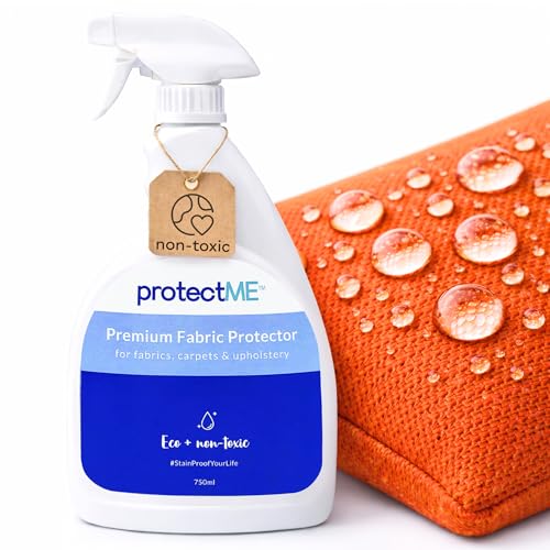 protectME Fabric Protector and Stain Resistant Spray - Upholstery Fabric Spray for Stain Guard for Carpet, Shoes, Couch, Sofa - Non Toxic Water Based Furniture Protector - 25.4 Fl. Oz. - style: 25.4 Fl Oz