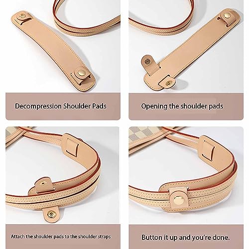 Vachetta Leather shoulder pads Leather shoulder strap pads for designing stylish decompression handbag bags - color: Brown Strap Pad