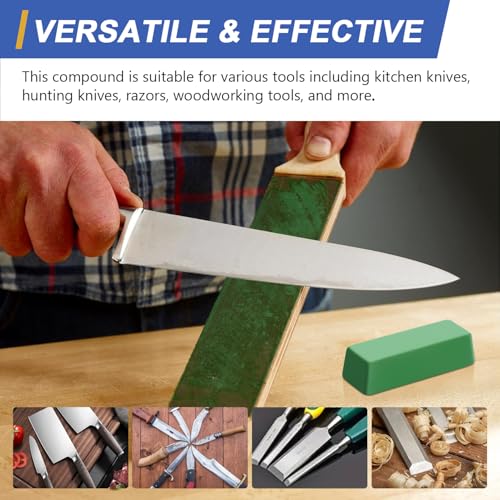 SCOTTCHEN Stropping Compound, 4 Oz, Fine Green Buffing Polishing Compound, Leather Strop Compound, Honing Compound for Knife Polishing-3Pack - size: 4 Oz. - Fine Green