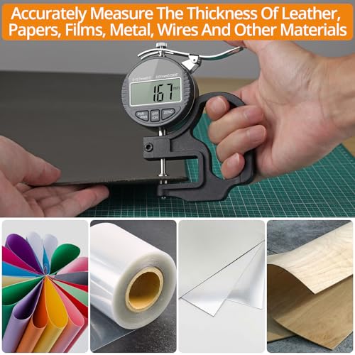 Neoteck Digital Thickness Gauge 0.5inch/12.7mm,0.0005inch/0.01mm Accuracy - color: Silver-grey, size: 0-0.5"/0.0005"