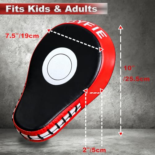 3-in-1 Boxing Training Set, Punching Mitts, Kick Pad and Target Paddle | Martial Arts Target Training Paddle for Taekwondo Karate MMA, Boxing Equipment Sparring for Kids, Teens & Women - style: Punching Mitts