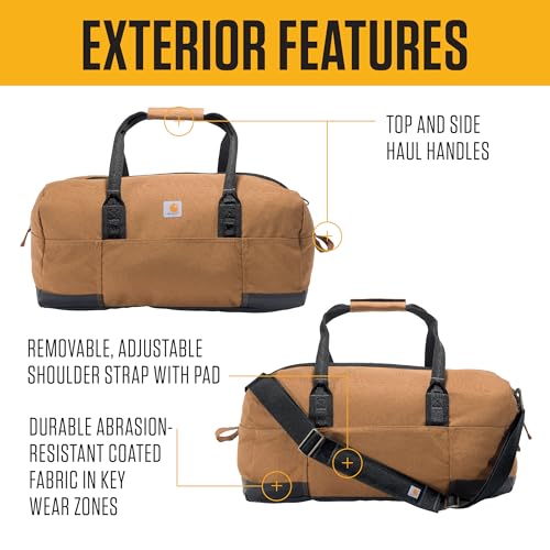 Carhartt Utility 55L Duffel Carhartt Brown | Classic Duffels, Heavy-Duty Bag for Jobsite, Gym, & Travel - color: Carhartt Brown, style: 55l