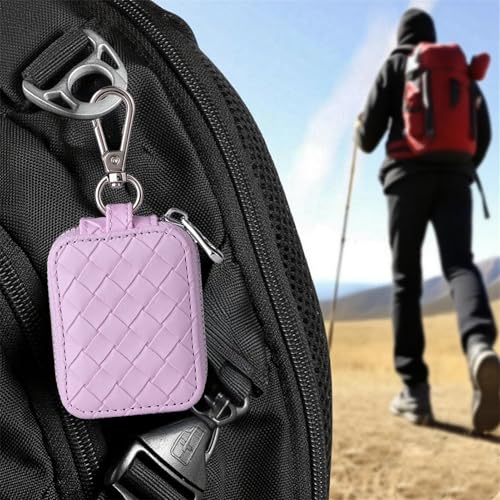 Earbud Case, Headphone Storage Case with Keychain EB-Lattice Purple - color: Cable Lattice Purple