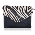 Ozora Genuine Leather Crossbody Purse for Women, Shoulder Bag - color: Black Ndm Zebra