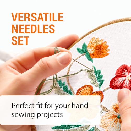 500 Large Eye Heavy Duty Needles and 70 Large Eye Blunt Tapestry Needles - Total 570 Easy to Thread Needles for Sewing, Crafting, and DIY